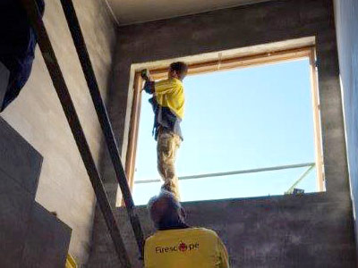Fire window installation