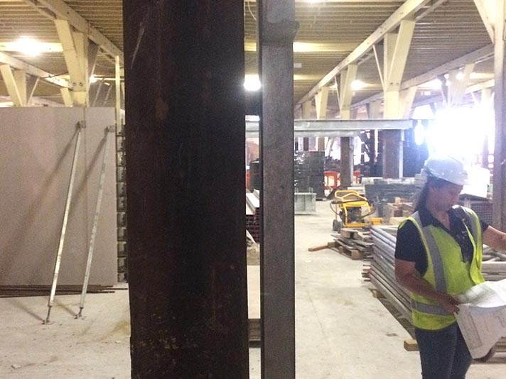 Team member on site