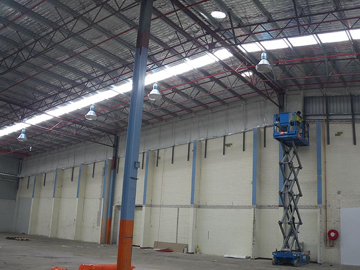 Fire curtain installation